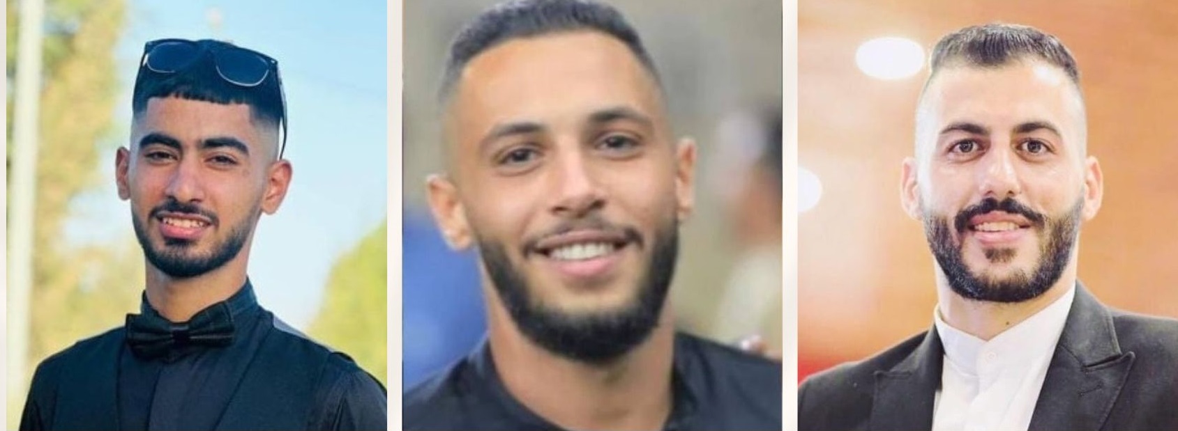 الشهداء: عبد الله بسام أبو الهيجا، وأيسر محمد العامر، وجواد عبد السلام التركي